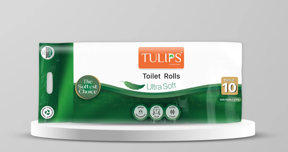 TULIPS TOILET ROLL(PACK OF-6)